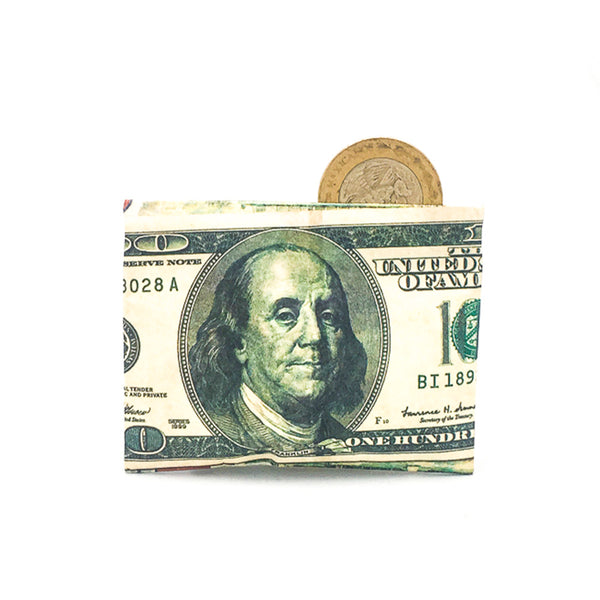 Benjamin Franklin Paper Coin Pouche
