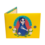 Maribel Cohere Mexican Skull Yellow Paper Wallet