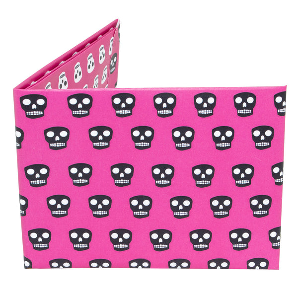 Pink Skulls Mini Paper Wallet