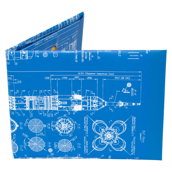 Soyuz Rocket Blueprint Paper Wallet